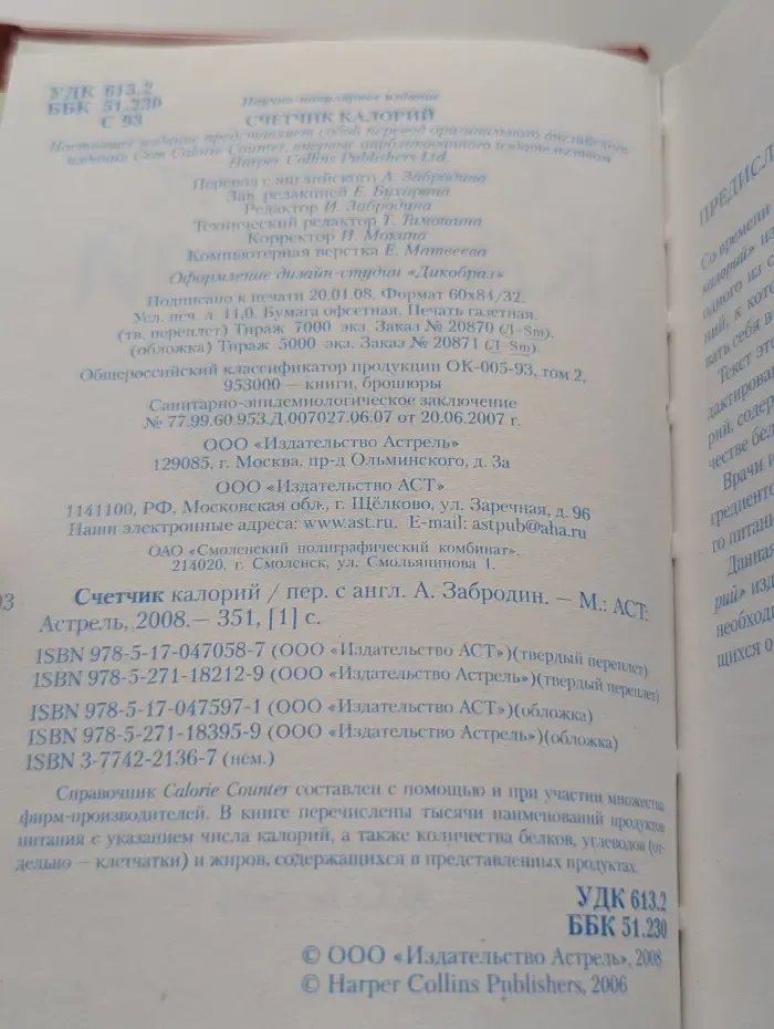 Счетчик калорий