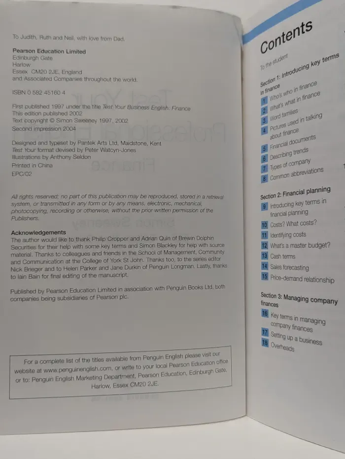 Test Your Professional English. Finance