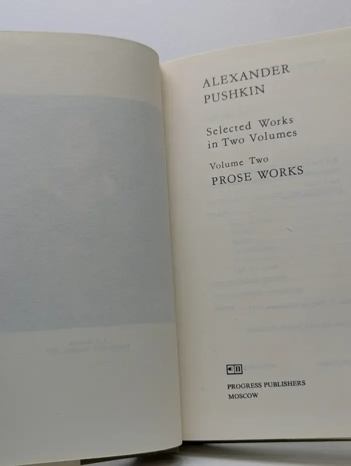 Selected Works in Two Volumes, Volume Two: Prose Works