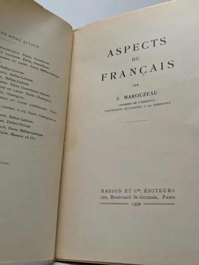 Aspects du franais. Аспекты французского языка