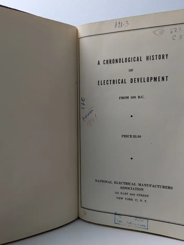 A Chronological History of Electrical Development