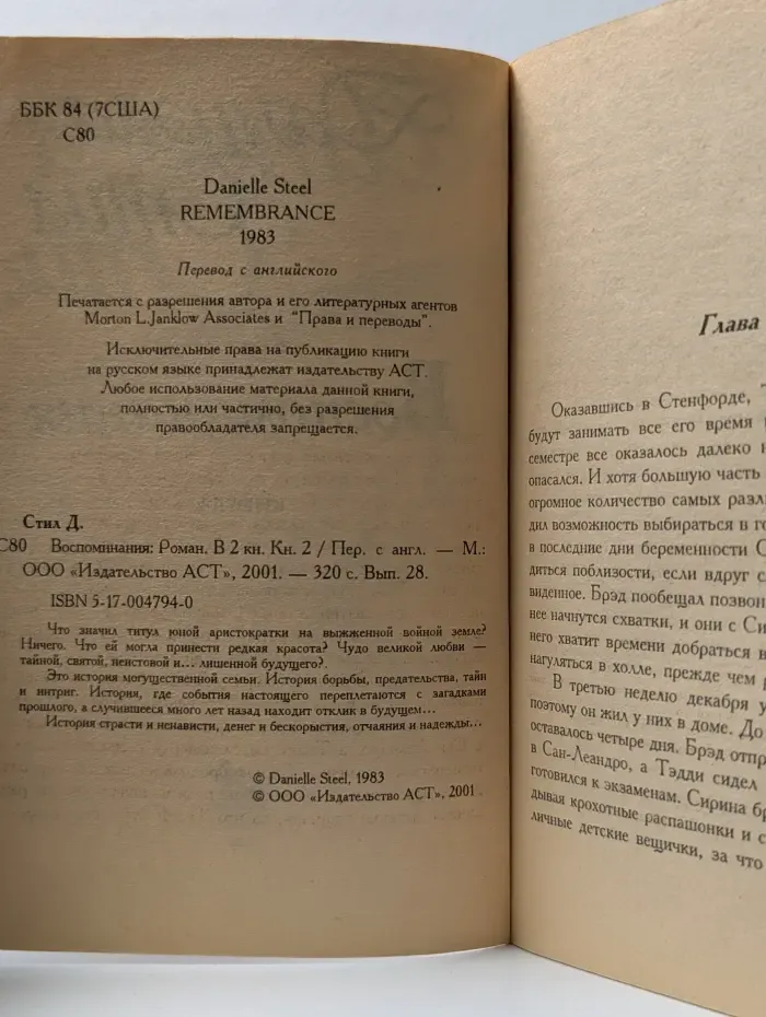 Воспоминания. Роман в 2 книгах. Книга 2