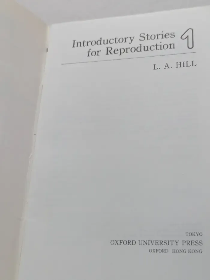 Introductory Stories for Reproduction 1