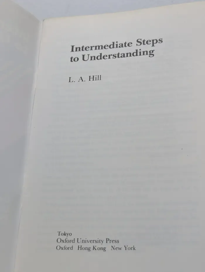 Intermediate Steps to Understanding