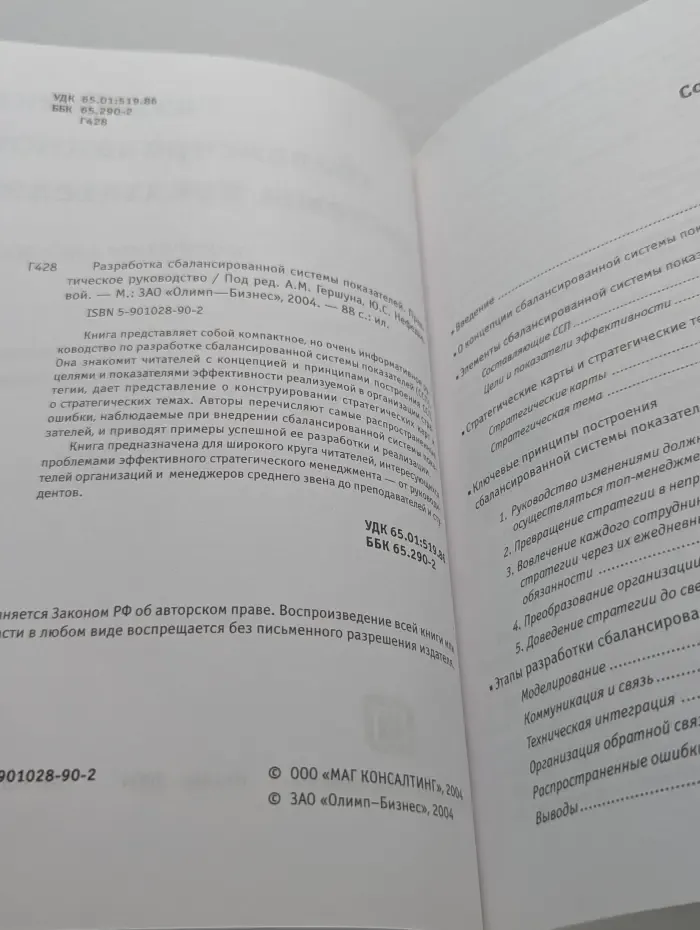 Разработка сбалансированной системы показателей