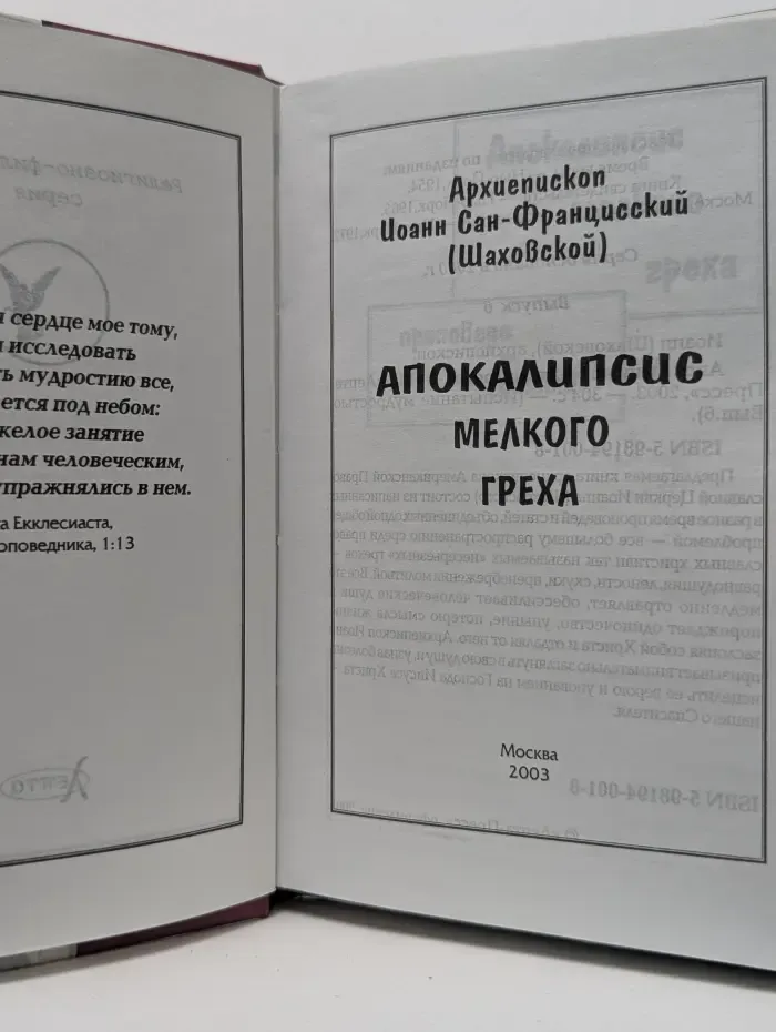 Религиозно-философская серия. Апокалипсис мелкого греха