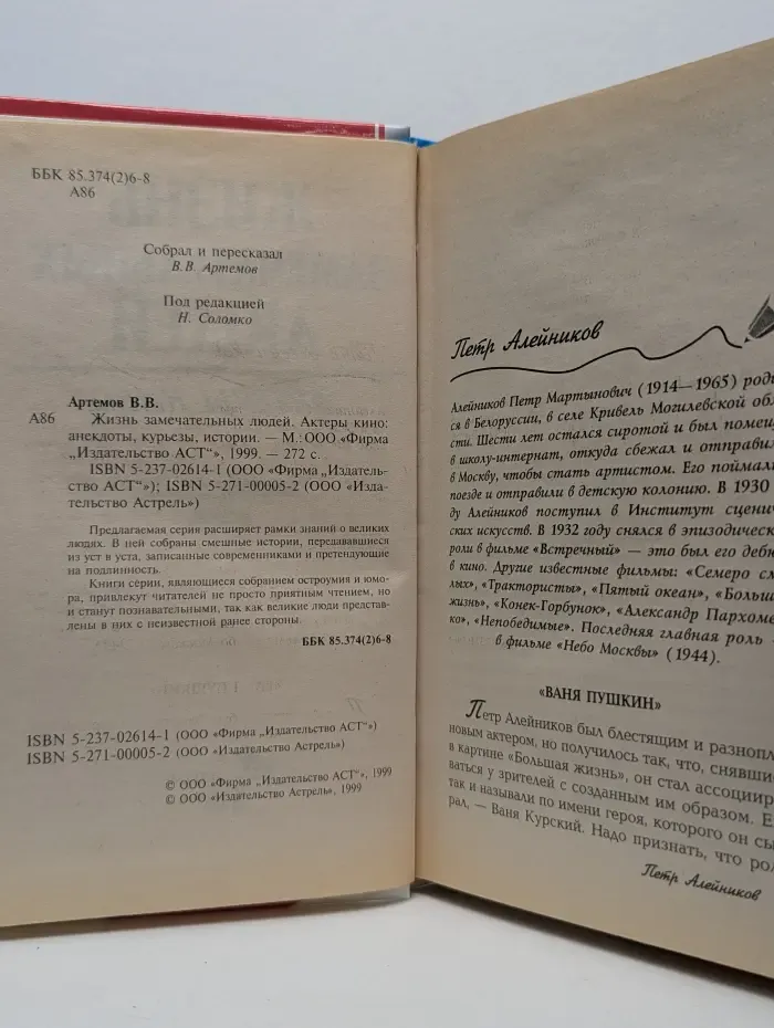 Жизнь замечательных людей. Актеры кино. Анекдоты, курьезы, истории