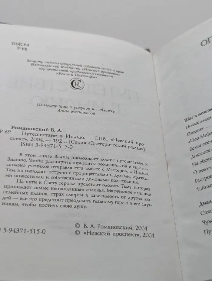 Эзотерический роман. Путешествие в Индию