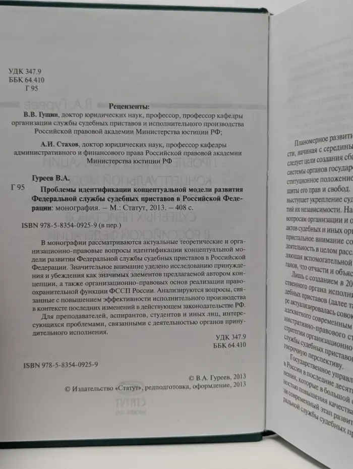Проблемы идентификации концептуальной модели развития Федеральной службы судебных приставов в Российской Федерации