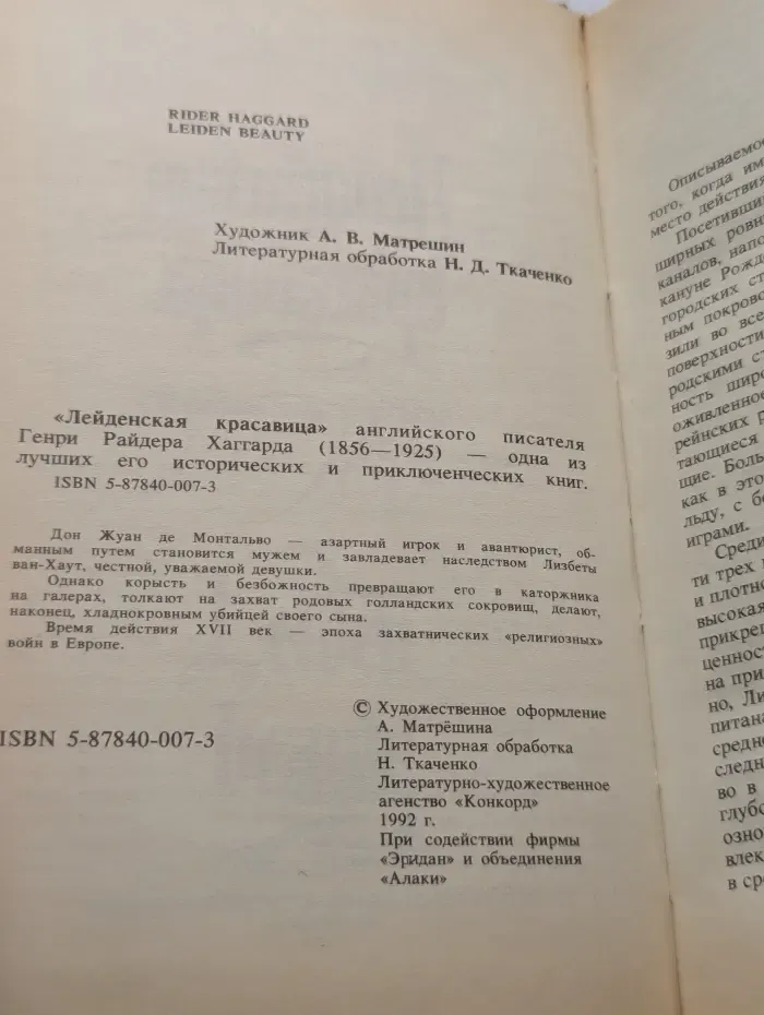 Исторический роман. Лейденская красавица
