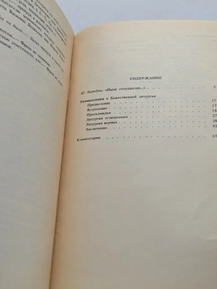 Забытая книга. Размышления о Божественной Литургии