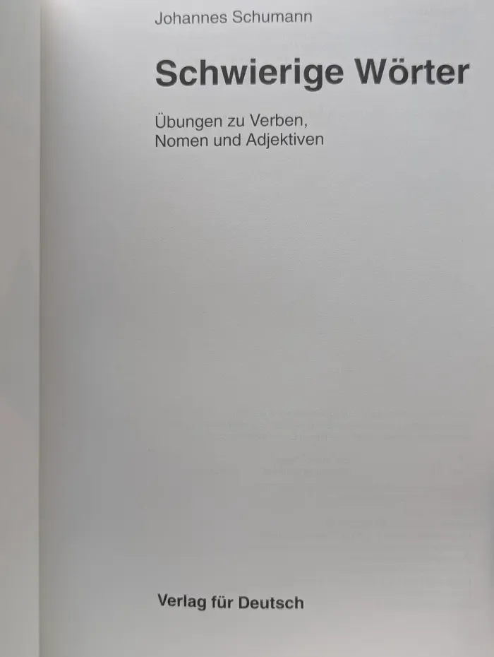 Schwierige Worter. Трудные слова