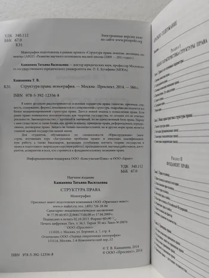 Структура права