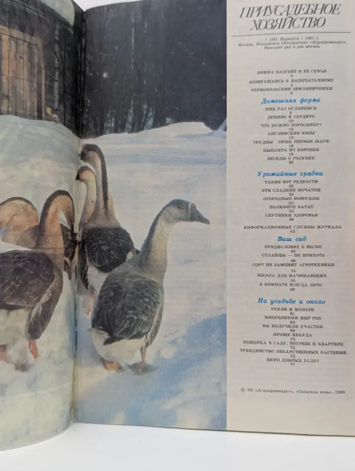Приусадебное хозяйство. Выпуск № 1/1989
