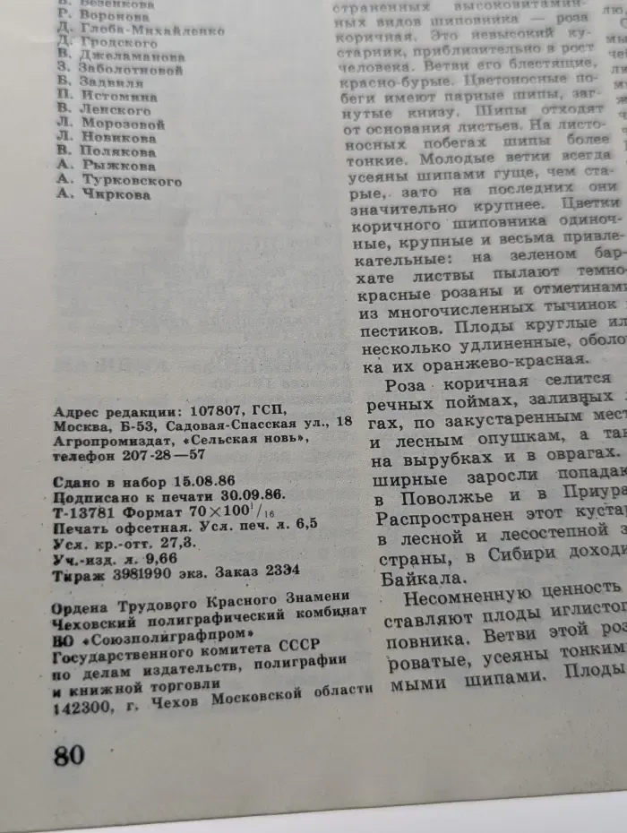 Приусадебное хозяйство. Выпуск № 6/1986