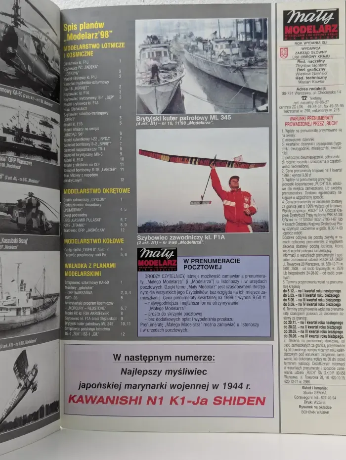 Mały Modelarz. Выпуск № 1-2/1999