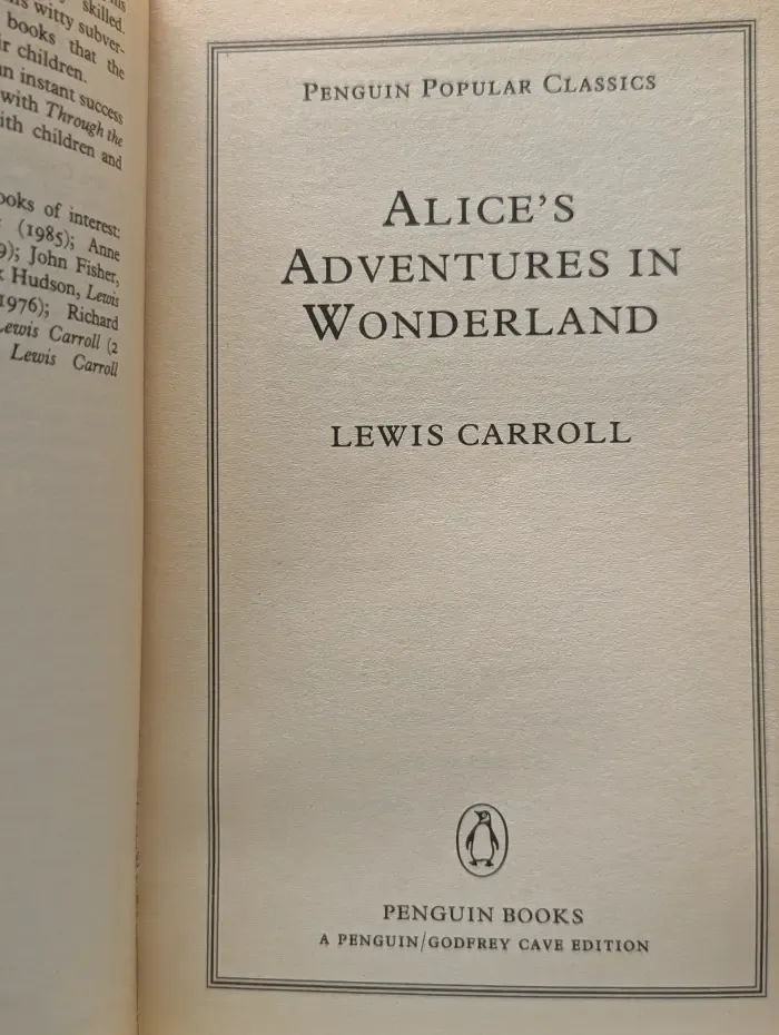 Penguin Popular Classics. Alice's Adventures in Wonderland