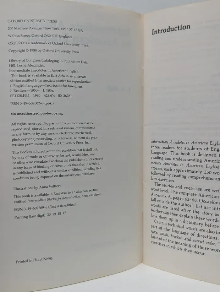 Intermediate Anecdotes in American English