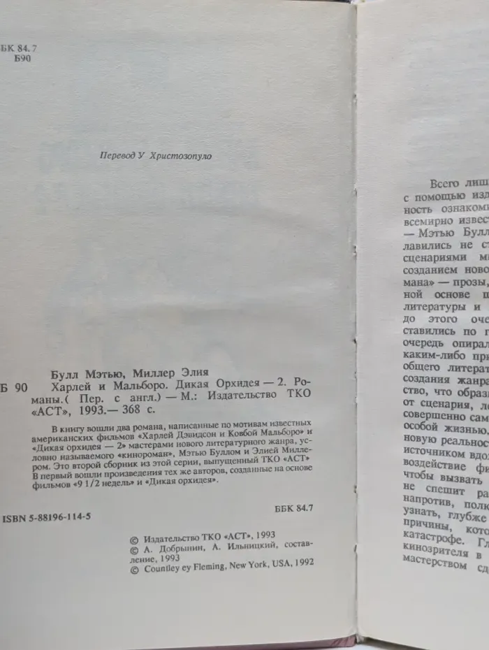 Кинороман. Харлей и Мальборо. Дикая Орхидея - 2