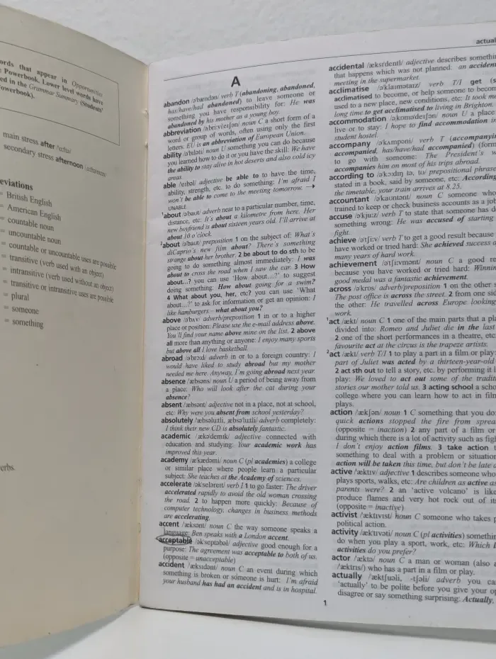 Opportunities. Intermediate. MIni-Dictionary. Возможности