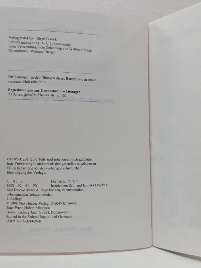 Begleitübungen zur Grundstufe 1