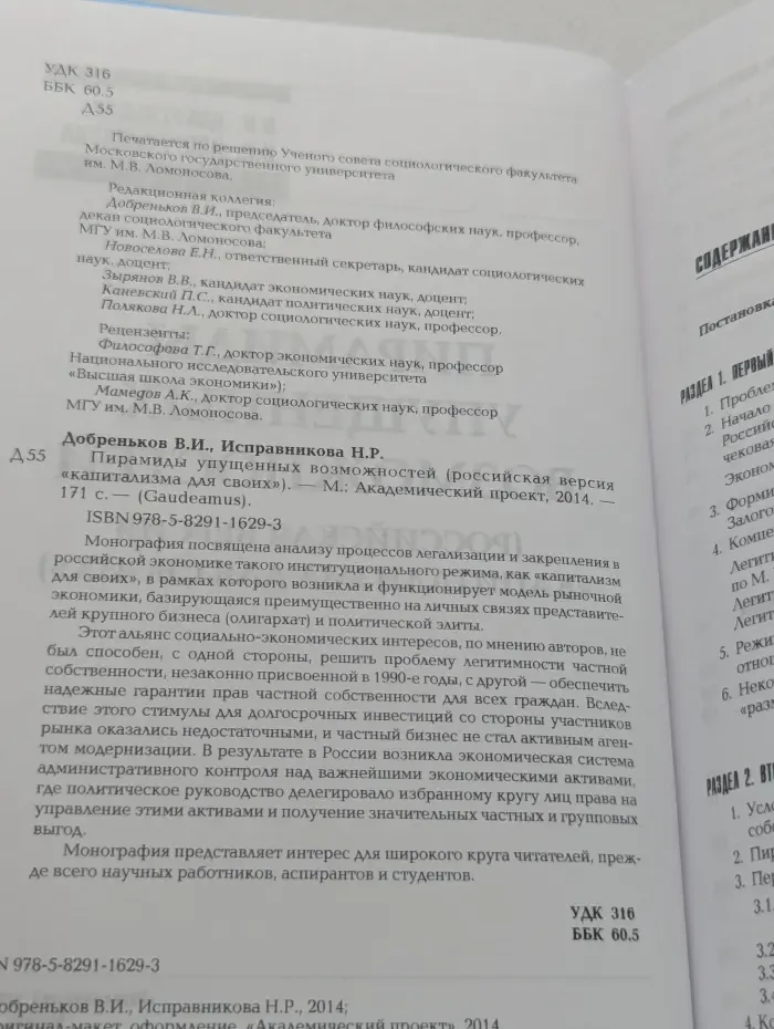 Пирамиды упущенных возможностей. Российская версия капитализма для своих