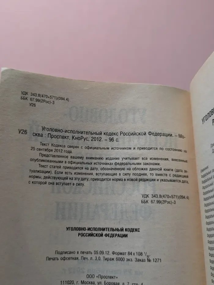 Уголовно-исполнительный кодекс Российской Федерации