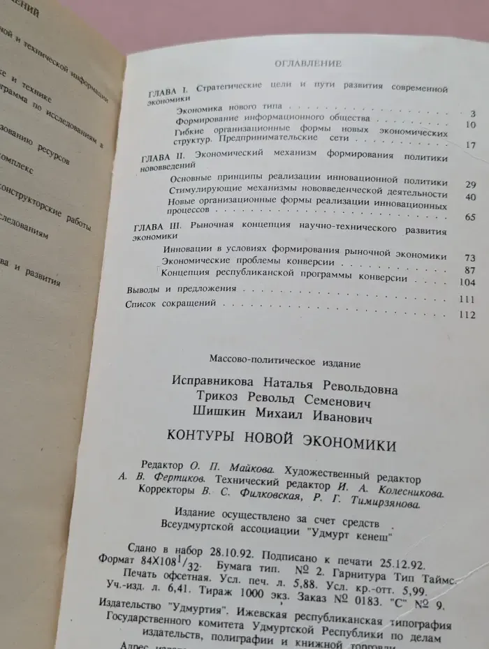Контуры новой экономики