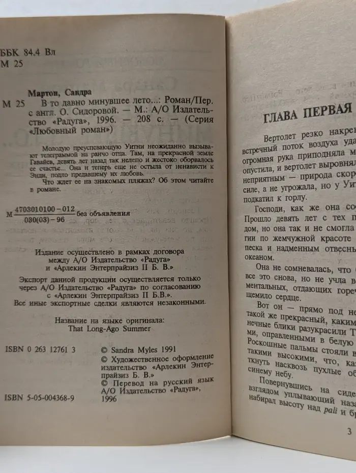 Любовный роман. В то давно минувшее лето