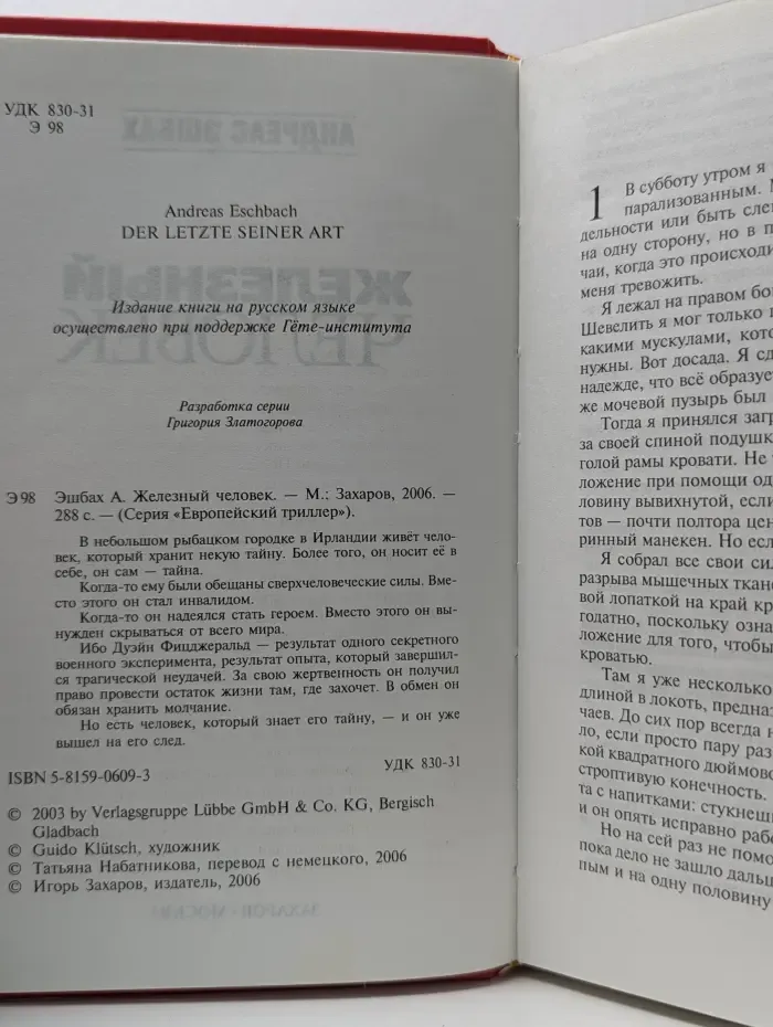 Европейский триллер. Железный человек