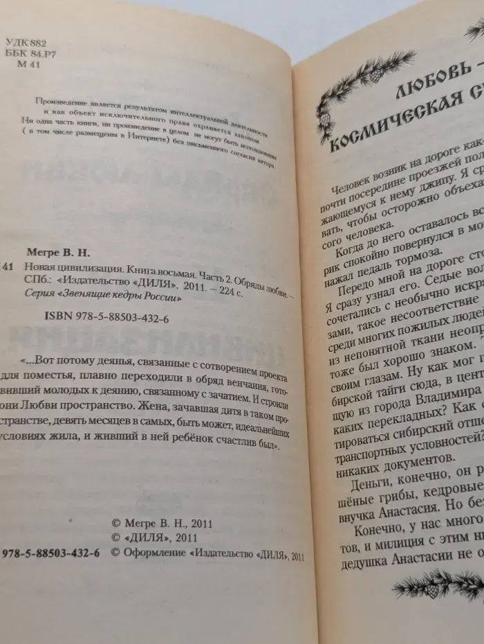 Звенящие кедры России. Новая цивилизация. Книга 8. Часть 2. Обряды любви