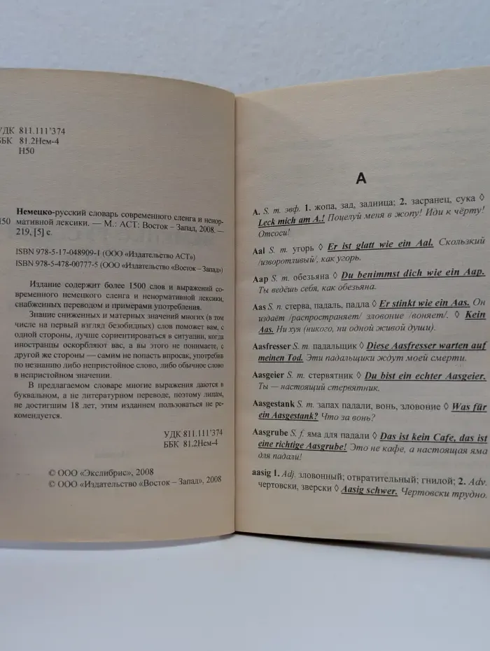Немецко-русский словарь современного сленга и ненормативной лексики
