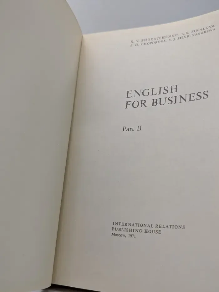English for Business. Part 2. Английский для бизнеса. Часть 2