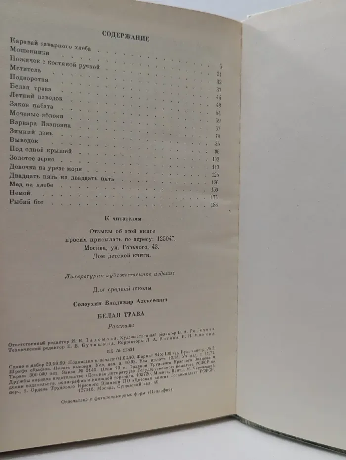 Школьная библиотека. Белая трава