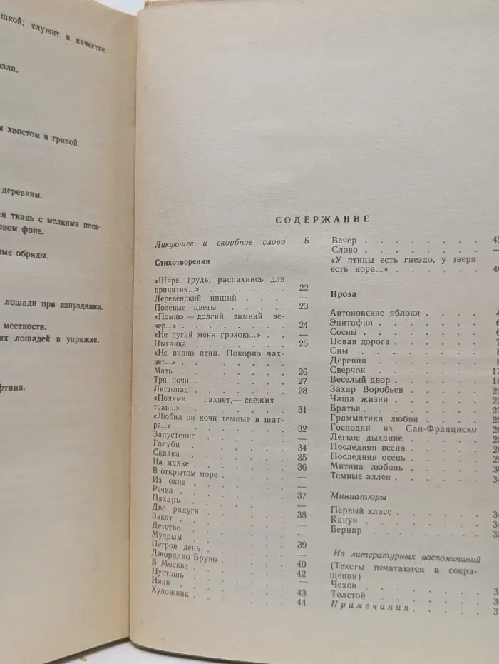 Школьная библиотека. И. Бунин. Поэзия и проза
