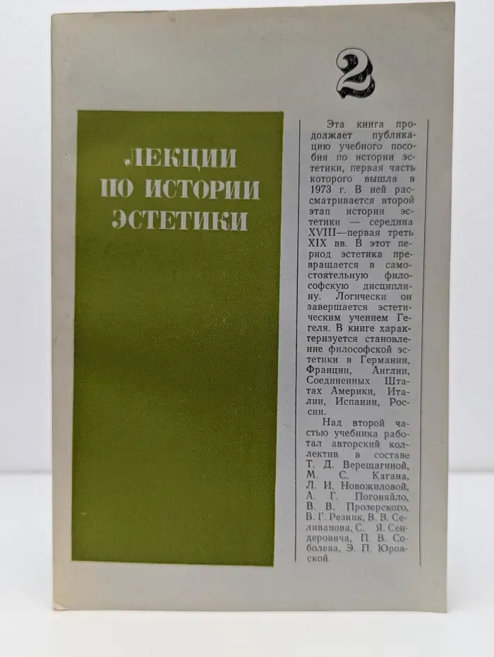 Лекции по истории эстетики. Книга 2
