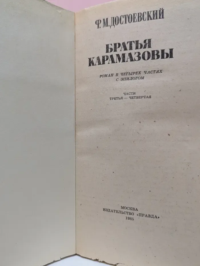 Братья Карамазовы. В 4 частях. Части 3-4