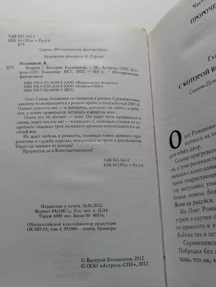 Историческая фантастика. Боярин