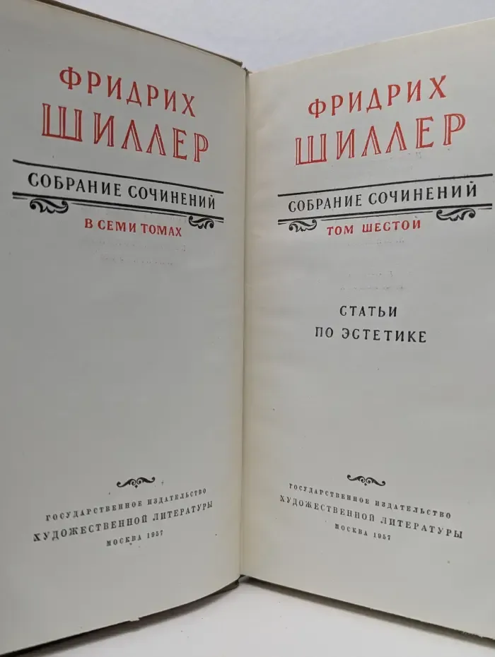 Фридрих Шиллер. Собрание сочинений в 7 томах. Том 6. Статьи по эстетике