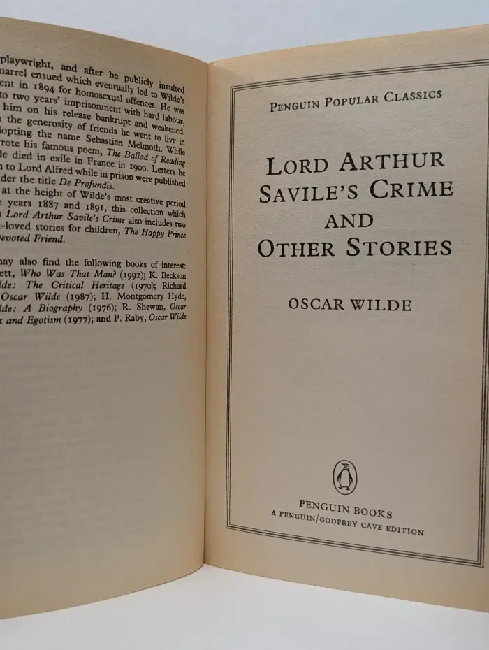 Lord Arthur Savile's Crime and Other Stories