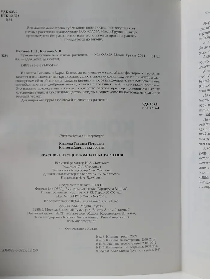 Красивоцветущие комнатные растения