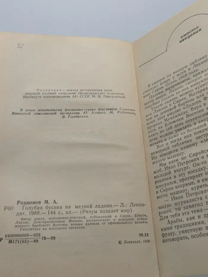 Разум познает мир. Голубая бусина на медной ладони