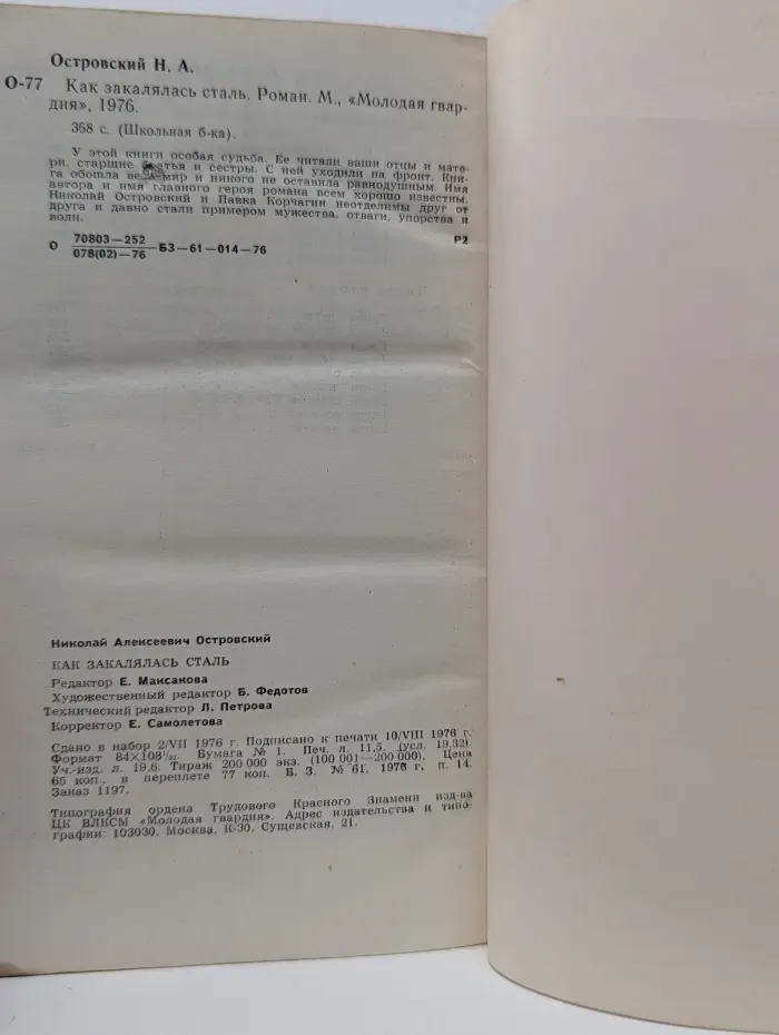 Школьная библиотека. Как закалялась сталь