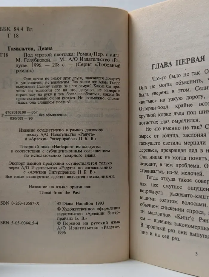 Любовный роман. Под угрозой шантажа