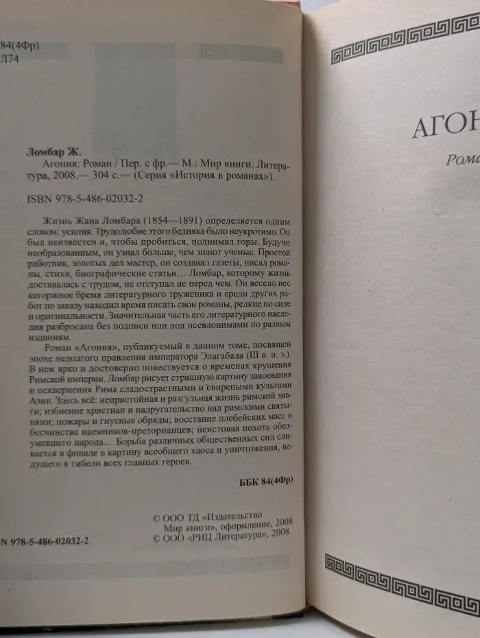 История в романах. Агония