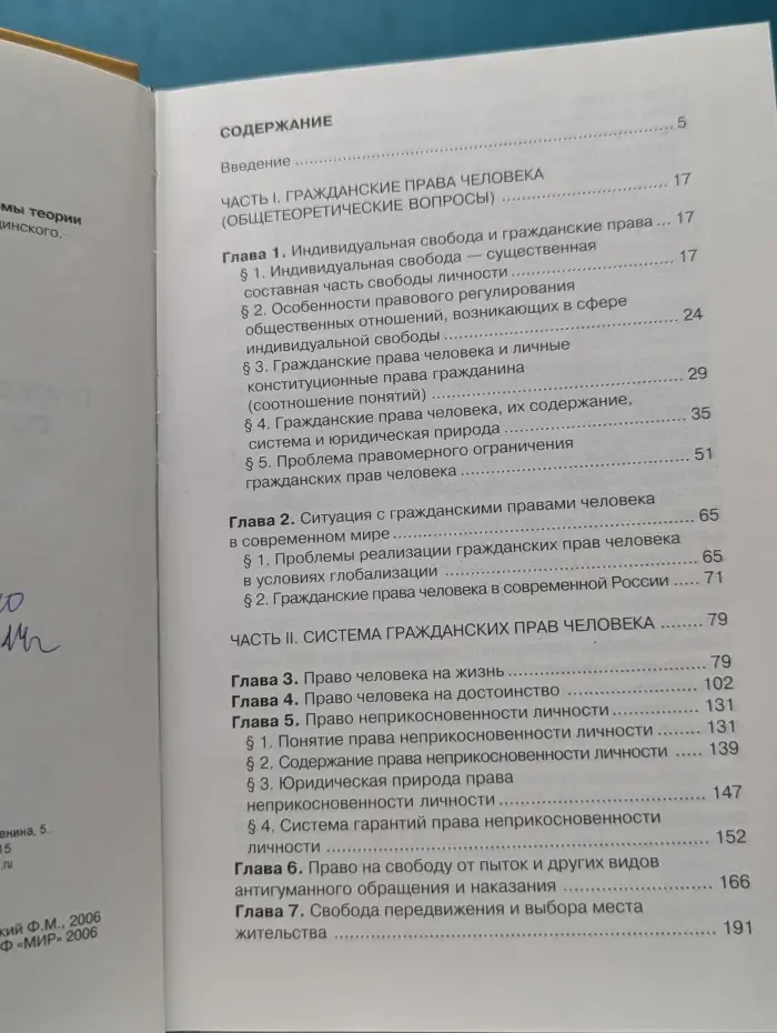 Гражданские права человека. Современные проблемы теории и практики