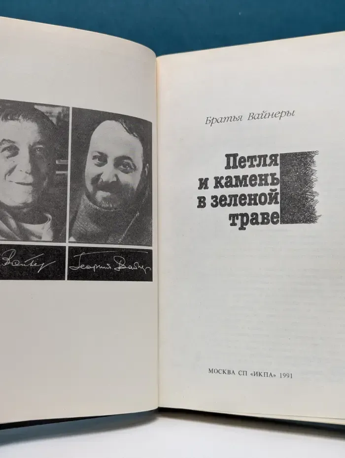 Петля и камень в зеленой траве
