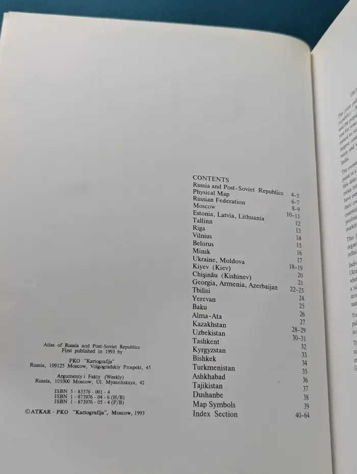 Arguments and Facts international atlas. Russia and the post soviet republics