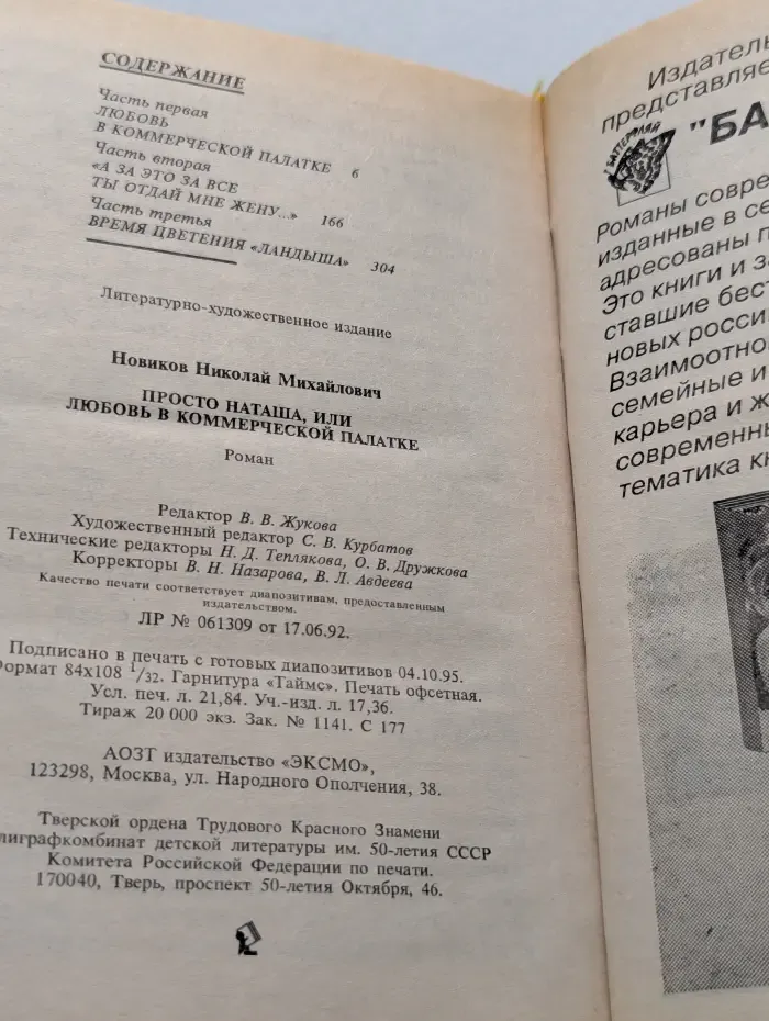 Баттерфляй. Просто Наташа, или Любовь в коммерческой палатке