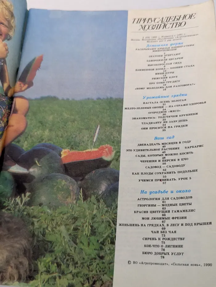 Приусадебное хозяйство. Выпуск № 5/1990
